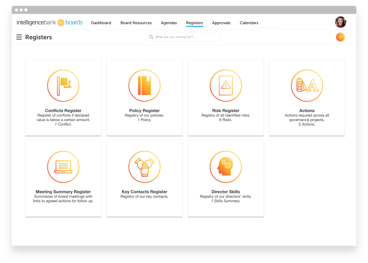 Boards Registers Browser