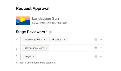 Request Marketing Approval Request Marketing Approval